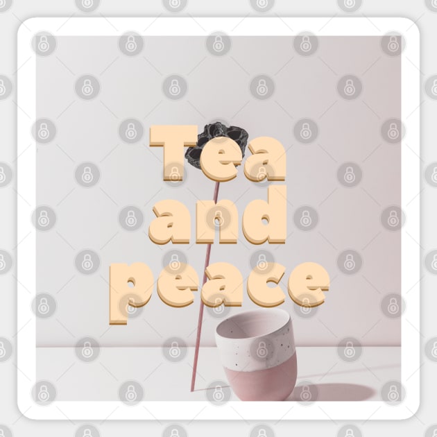 Tea and Peace Sticker by BrewBureau